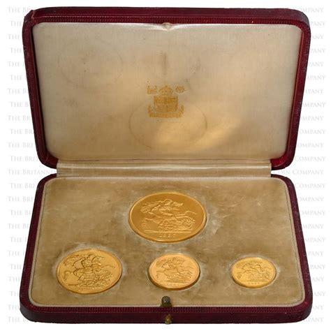 metal box king george vi|1937 Gold Proof Four Coin Sovereign King George VI .